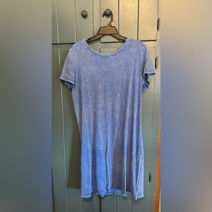 Time and Tru Short Sleeve Blue Dress